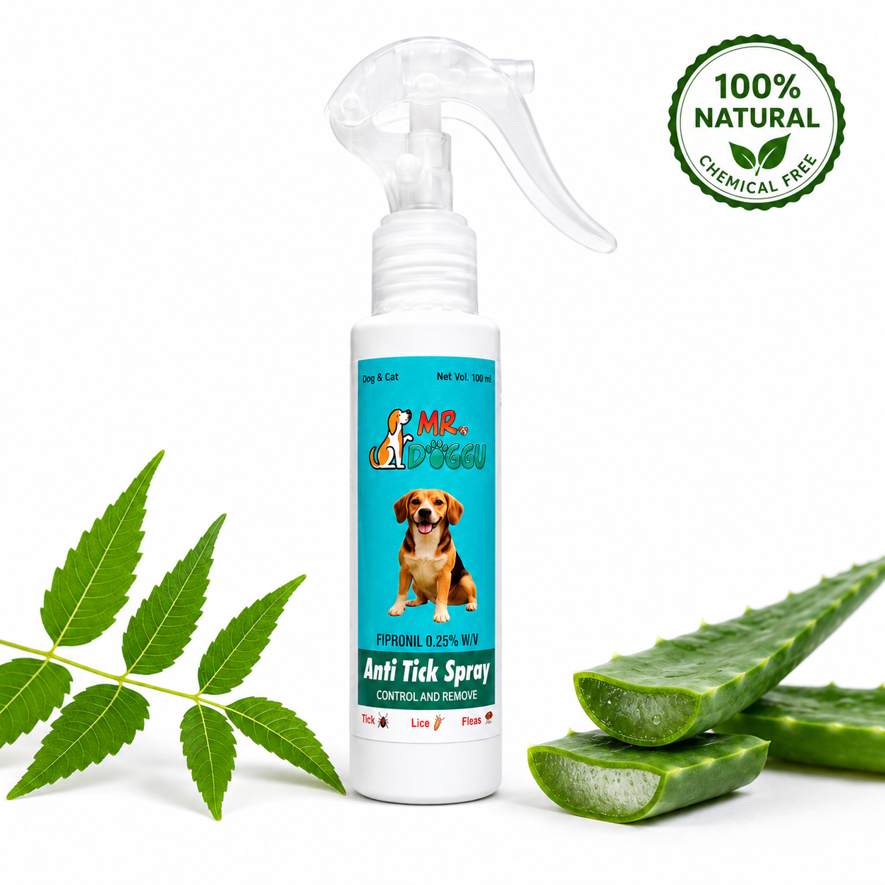 Anti-Tick & Flea Spray for Dogs – Fast-Acting, 100% Natural & Vet-Safe