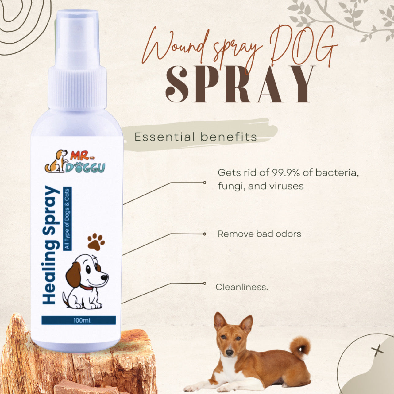 Wound Healing Spray for Dogs and Cats (100ml)