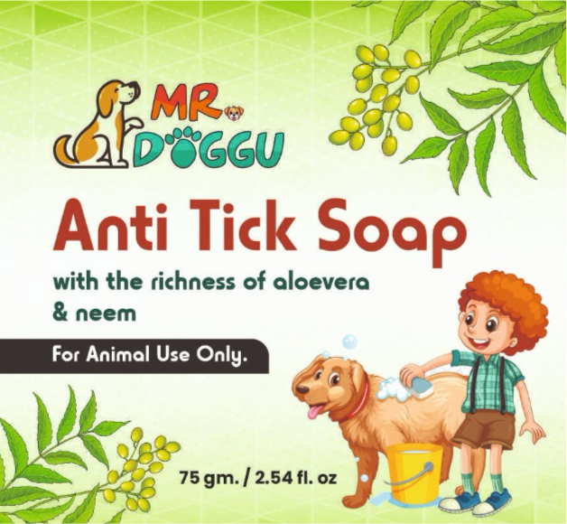 MrDoggu Natural Tick Repellent Soap | Anti ticks soap for dogs