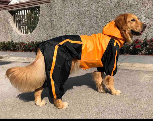 Waterproof Dog raincoat with HOOD - Mrdoggu