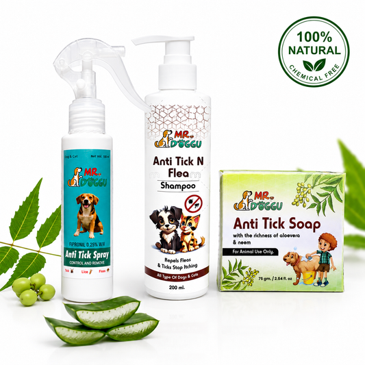 Complete Tick-Free Combo Kit – Spray + Shampoo + Soap (Save More, Buy Together)