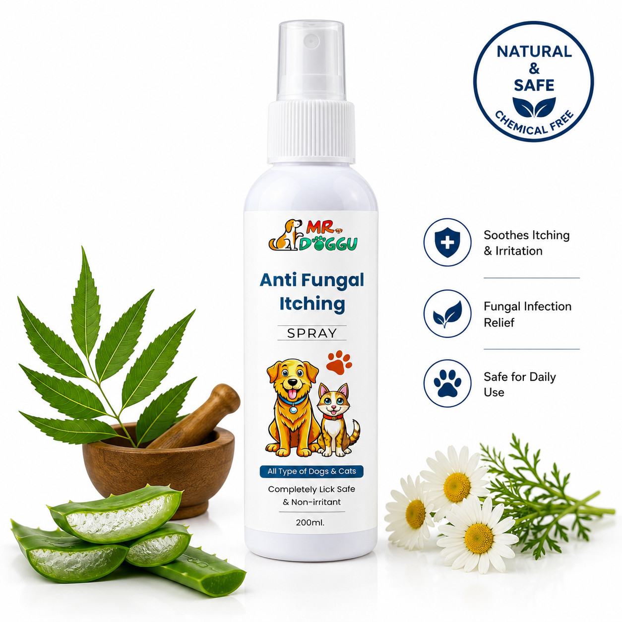 Anti-Fungal Itch Relief Spray for Dogs & Cats – Fast, Soothing Relief (200ml)
