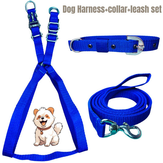 Dog harness collar leash set(size - M) - Mrdoggu