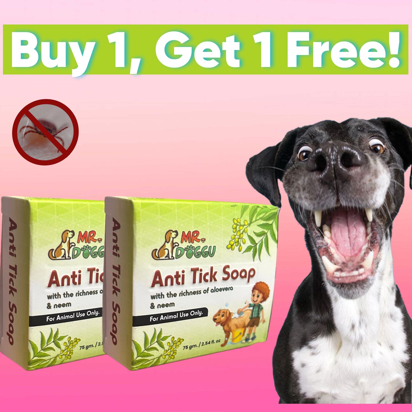 MrDoggu Natural Tick Repellent Soap | Anti ticks soap for dogs